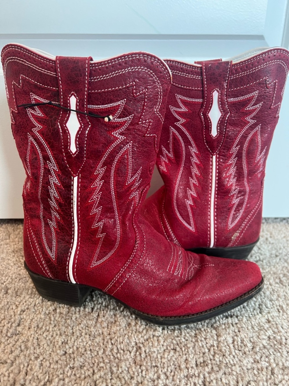 Sweet Ariat Calamity Red Ryder Retro Western Snip Toe Boots Youth US 3